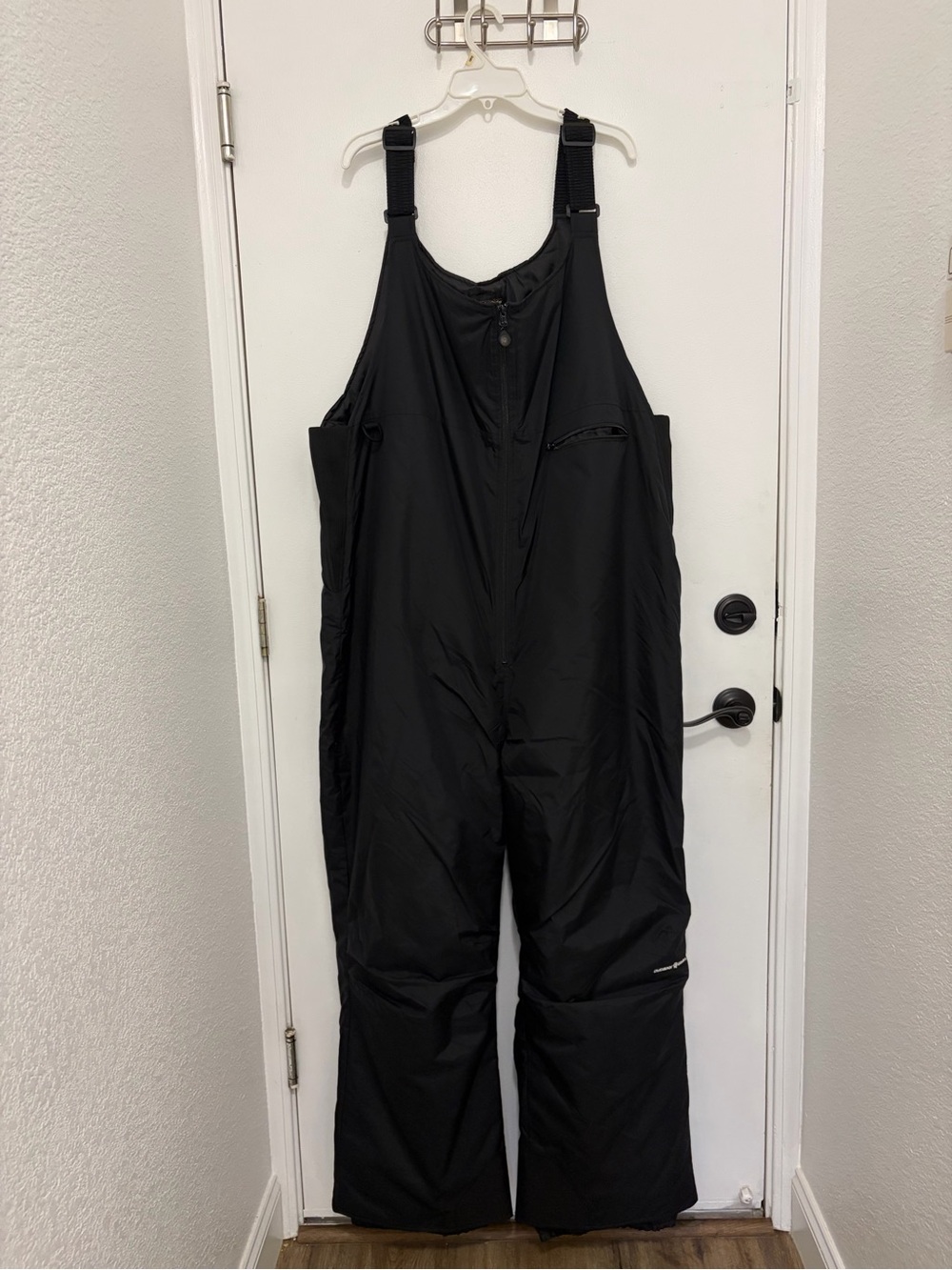 Men's Black Insulated Bib Snow Pants - Heavy-Duty Winter Overalls